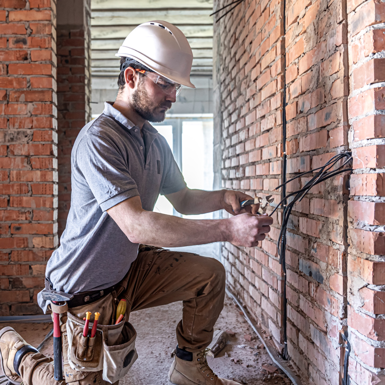 32 Construction Electrician Cuts Voltage Cable During Repair